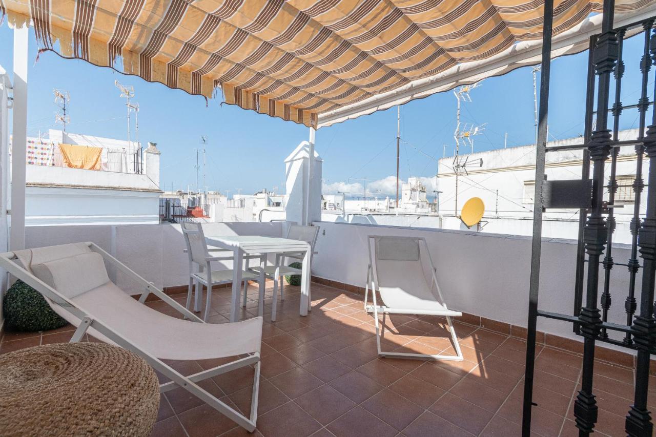 Terraza Estampa De Cadiz Apartamento Exterior foto