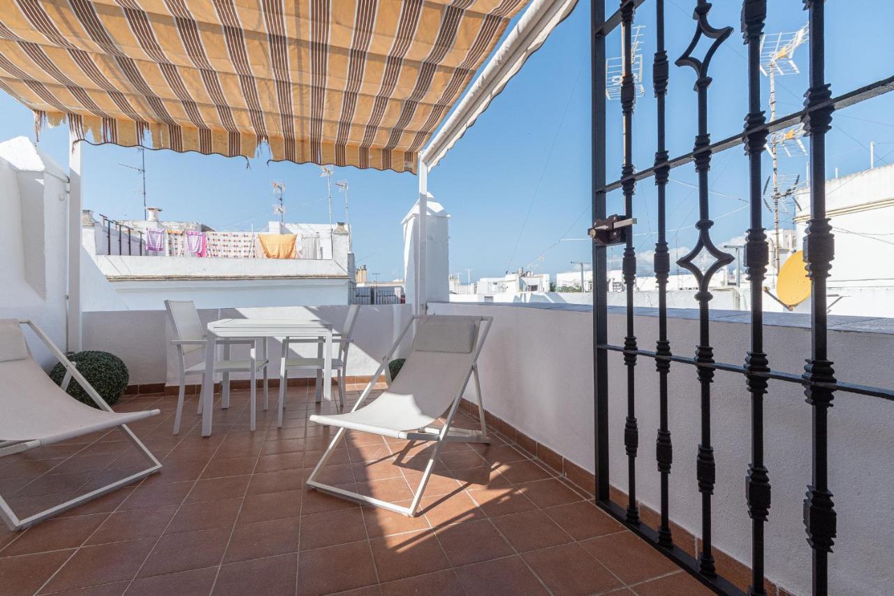 Terraza Estampa De Cadiz Apartamento Exterior foto